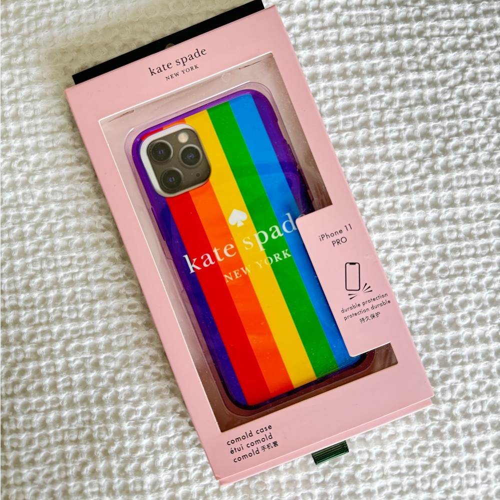 NEW Kate Spade ♠️ rainbow iPhone 11PRO case